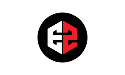 EZ initial letter polygon icon gaming logo design vector template. batman logo, sports logo, monogram, falcon, war game, symbol, playing logo, abstract, fighting, typography, icon, minimal, premier 