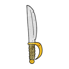 textured cartoon knife