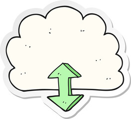 sticker of a cartoon digital cloud