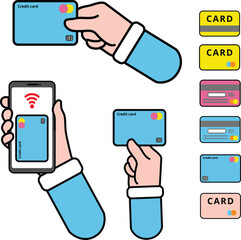 신용카드 결제 일러스트