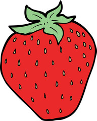 Obraz premium cartoon strawberry