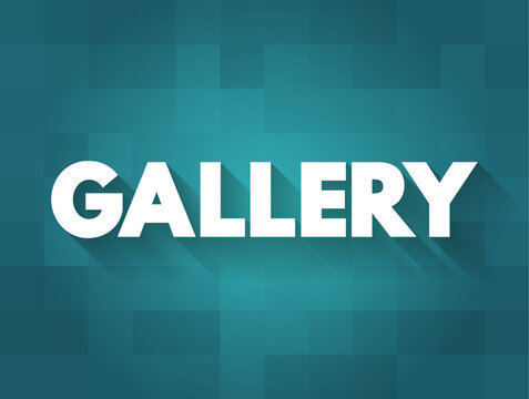 Gallery is a room or a building in which visual art is displayed, text concept background