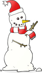 cartoon snowman
