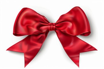 a very fine red colored bow on a  white background, isolated, easter, Christmas, gift bow, knot, tie, ribbon bow, valentine, anniversary, birthday, love