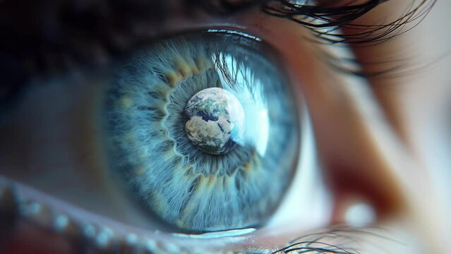Whole Earth Vision.
Turning planet Earth as the pupil of an eye.