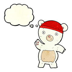 cute cartoon polar bear with thought bubble