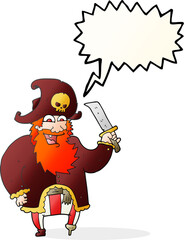 speech bubble cartoon pirate captain