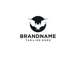 vector bat open wings flying concept elements logo icon