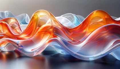 Zelfklevend Fotobehang Fluidity in Motion Abstract Background © Allan