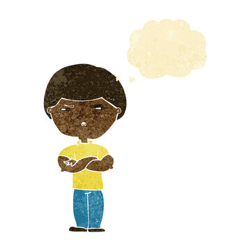 recommend clip art: cartoon grumpy man with thought bubble