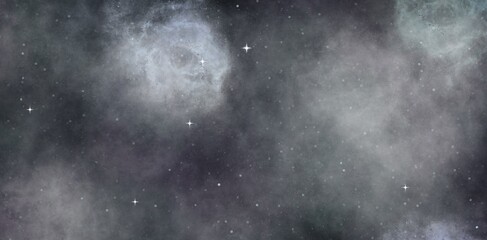 Stars and Nebula Full of Space