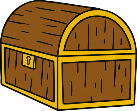 recommend clip art: cartoon doodle of a treasure chest