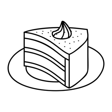 recommend clip art: Mango Chocolate Sandwich Ice Cream Cake outline concept, vanilla cream tart vector design, Fast Food hand draw symbol, Junk food sign, english american cuisine stock illustration 