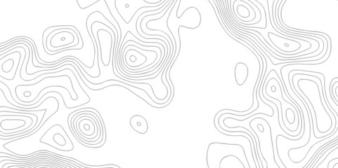Topographic map background geographic line map with seamless ornament design. The black on white contours vector topography stylized height of the lines map.
