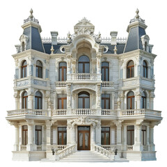 Palace, transparent background, isolated image, generative AI