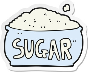 sticker of a cartoon sugar bowl