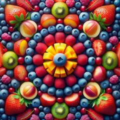 Fototapeta premium Different types of fruit