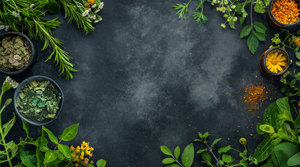 Ayurvedic Herbs Background for Product Mockup