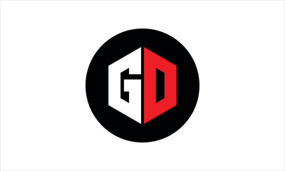 GO initial letter polygon icon gaming logo design vector template. batman logo, sports logo, monogram, falcon, war game, symbol, playing logo, abstract, fighting, typography, icon, minimal, premier 