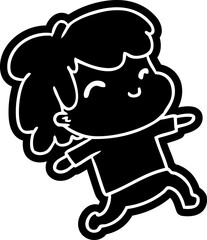 Obraz premium cartoon icon kawaii boy with stubble