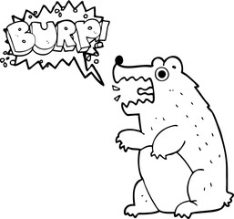speech bubble cartoon bear burping