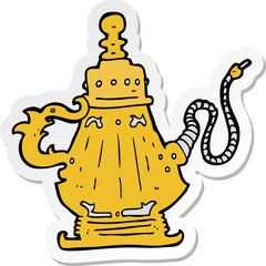 sticker of a cartoon hookah