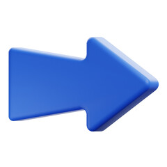 blue right arrow 3d illustration