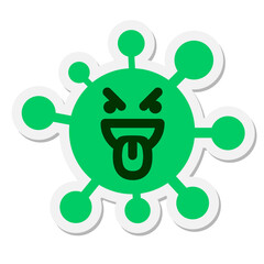 simple evil virus sticker