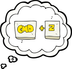 thought bubble cartoon command Z function