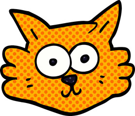 cartoon doodle cat face