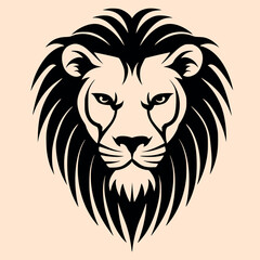 Black and White Lion Outline Silhouette Ornament Vector Art for Logo and Icon, Sketch, Tattoo, Clip Art