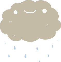 flat color style cartoon cloud