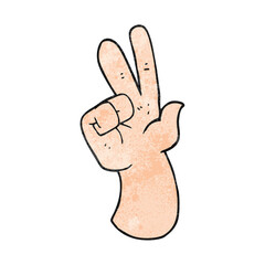 textured cartoon hand counting