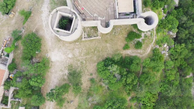 Aerial view of Drivenik castle, Croatia