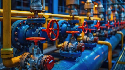 Oil and gas processing plant with pipe line valves