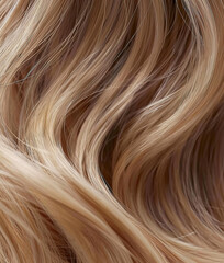 Naklejka premium Beautiful female blonde long hair, close-up