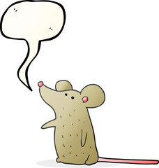 speech bubble cartoon mouse