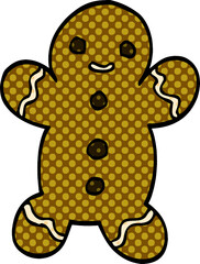 cartoon doodle gingerbread man