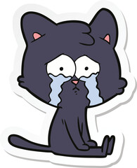 sticker of a cartoon cat