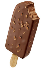 Peanut Popsicle with chocolate coating and peanut brittle