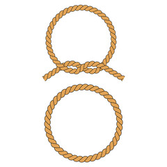  nautical set of rope in different styles vector eps isolated on white background