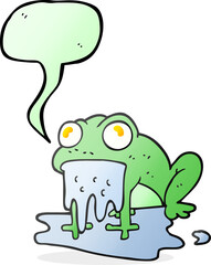 speech bubble cartoon gross little frog