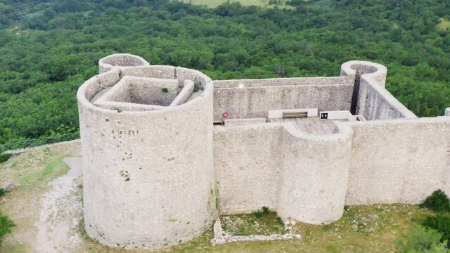 Aerial view of Drivenik castle, Croatia