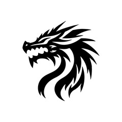 Dragon tattoo Simple and Clean Logo Icon