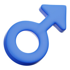 male symbol 3d illustration