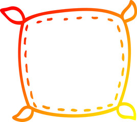 warm gradient line drawing cartoon plain cushion