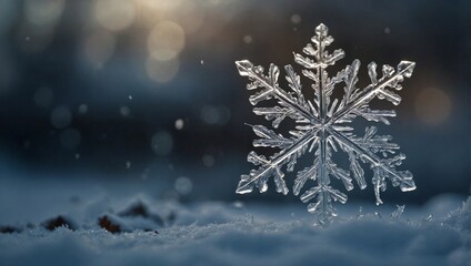 christmas tree on snow