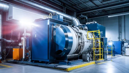 Fotobehang Large industrial oven used for heat treating metal parts in a manufacturing facility © Graphic Dude