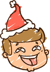 Christmas Man Chalk Drawing