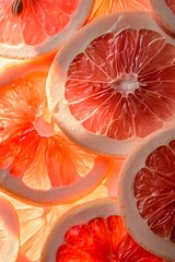 grapefruits oranges, sliced, slices, juicy citrus fruits, background, photo wallpaper for your phone, peach color, color of the year